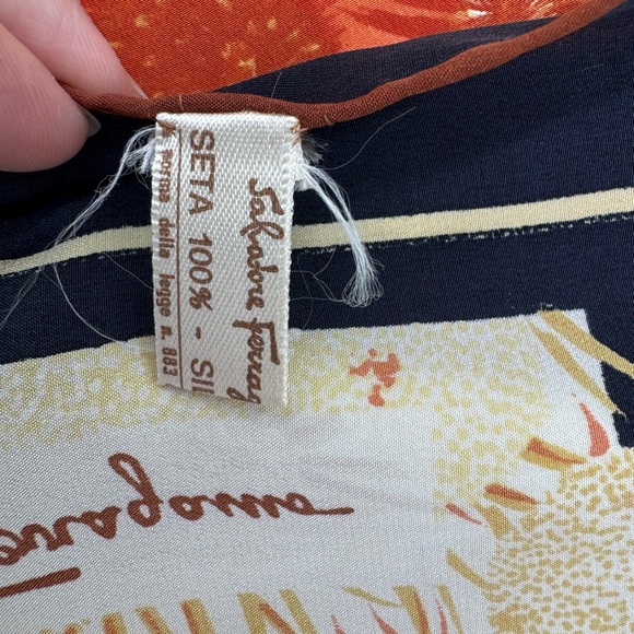 Vintage Salvatore Ferragamo Colorful Rabbit Silk Scarf - Picture 3 of 4